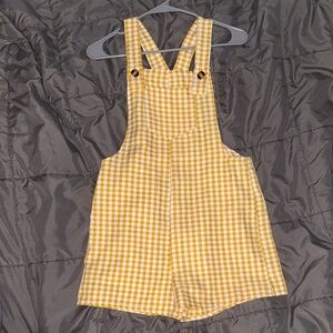 Yellow Gingham Overalls / Jumpsuit